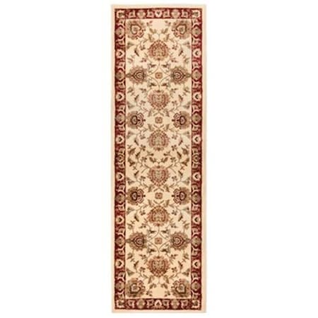 Infinity Home Infinity Home 36022 2 ft. 3 in. x 7 ft. 3 in. Timeless Abbasi Traditional Runner Area Rug - Ivory 36022